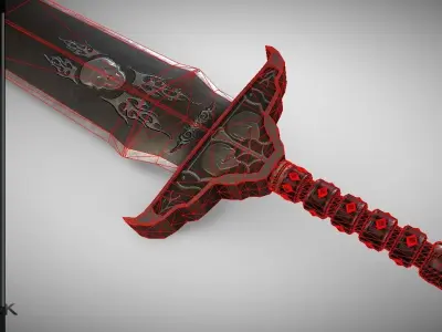 Sword of Life Stealing  Low-poly 3D model