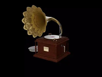 Gramophone 3D model 5