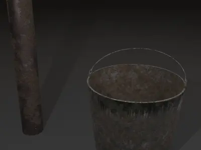 Old water tap pbr  Free 3D model