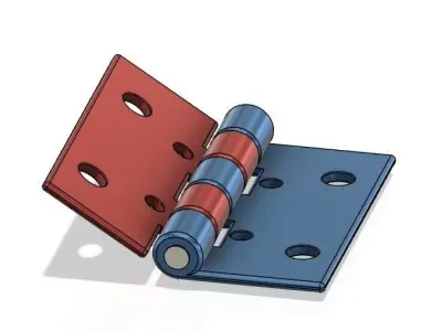 Clamp metal hinge 3D print model