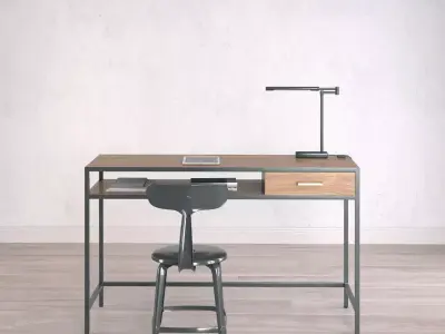 Work Desk Industrial Small 3D model