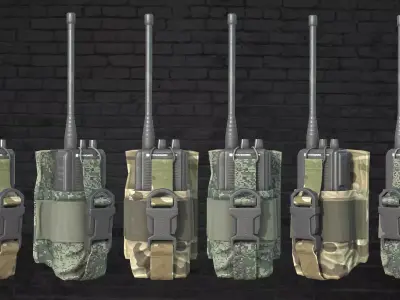 MILITARY Game Ready H2X Radio Low-poly 3D model