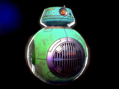 Star Wars Droid BB-9E Low-poly 3D model