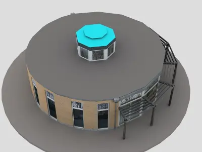 Realistic European City Block Building 36 3D model