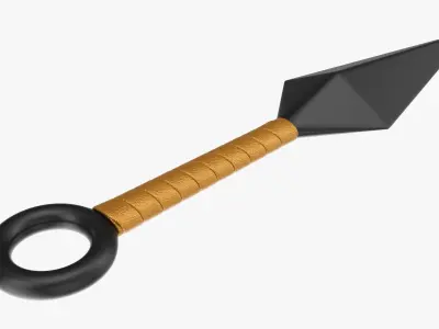 Knife throwing 03 3D model