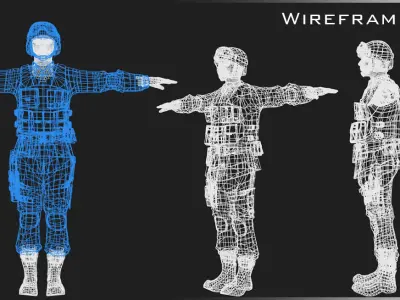 Military Character - Jaxon Low-poly 3D model