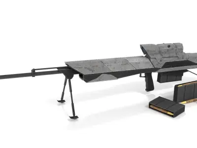 Sci fi sniper rifle Free low-poly 3D model