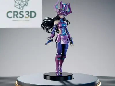 Galacta Cosmic Female Warrior - Galactic Goddess Statue 3D print model