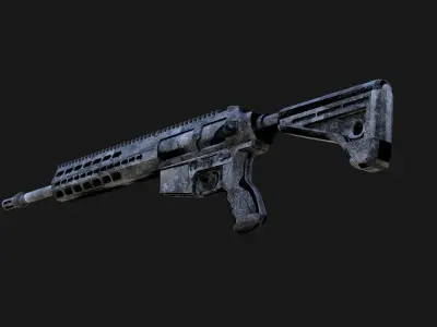 Haenel assault rifle  Low-poly 3D model