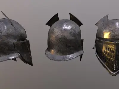 orcish helmet Low-poly 3D model