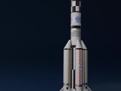 Rocket Low-poly 3D model