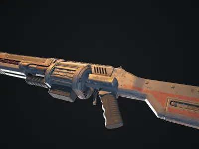 Faith gun Low-poly 3D model