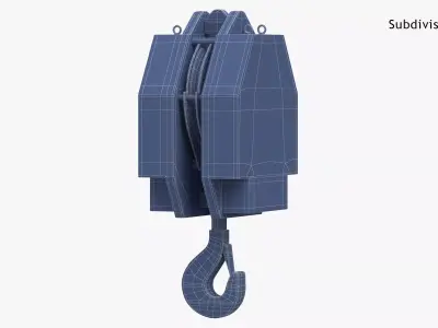 Liebherr LR Crane Hook Block 05 1 3D model