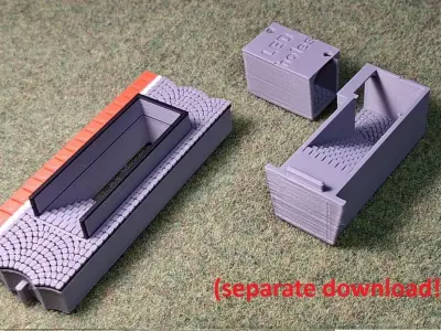 Single Edge Platform Underpass1 1-87 FDM color 3D print model