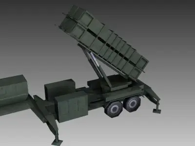 PAtriot missile launcher Low-poly 3D model