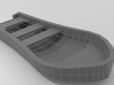 Bauendes Freizeit wooden boat 3D model