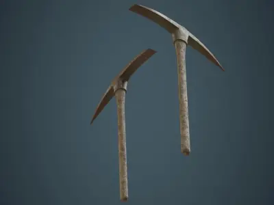 Pickaxe 2C Low-poly 3D model