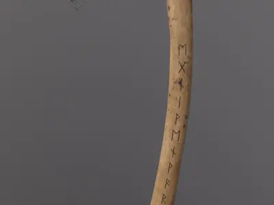 Viking Raven Axe Low-poly 3D model