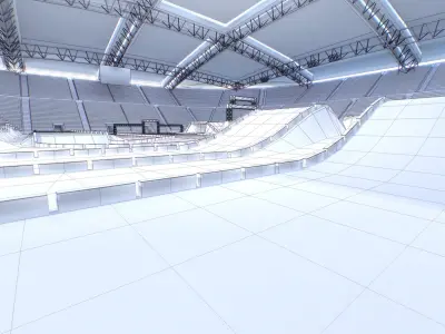 Dirt Cross Stadium Race Track 3D model