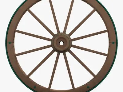Wagon wheel 3D model by matvic