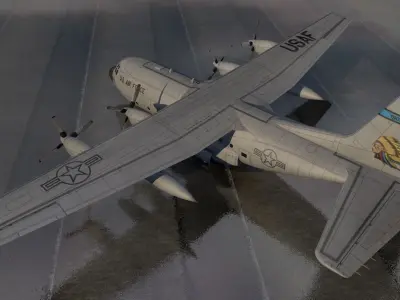 Lockheed  C-130H Hercules 3D model