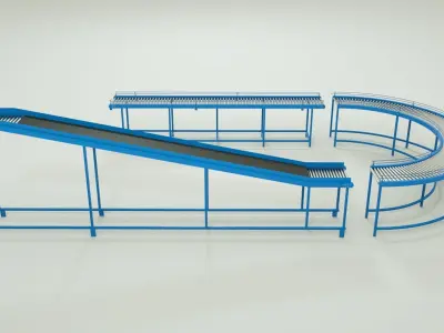 3D Conveyor Belt  3D model