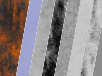 Patina Materials 11-12 - PBR - Seamless - 4k - SBSAR Low-poly 3D model