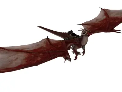 Armored Battle Dragon 3D Model Low-poly 3D model