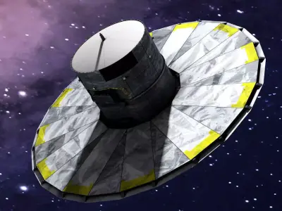 Gaia spacecraft game ready Low-poly 3D model