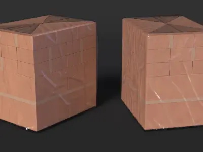 Transparent Cargo Pallet Cover 3D model
