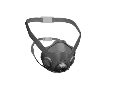Game Ready Respirator Gas Mask Low-poly 3D model