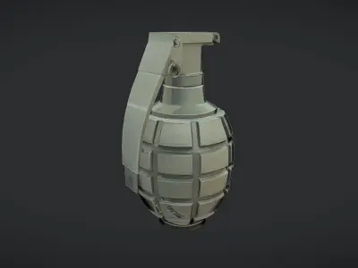 military-style hand grenade 3D model