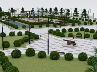 Garden Park Modular 3D model