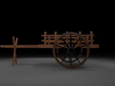 bullock cart    3D model