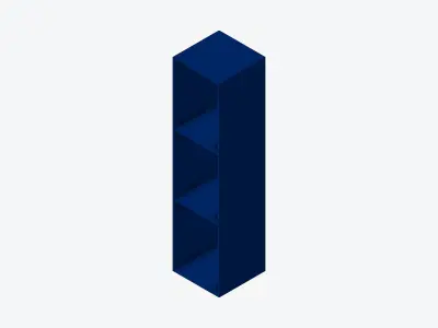 Kinda Locker - Resin - Locka - Triple Tier Low-poly 3D model