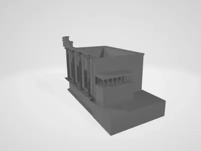 The Erechtheion Temple Low-poly 3D model