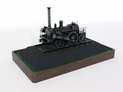 Locomotive Victoria Low-poly 3D model