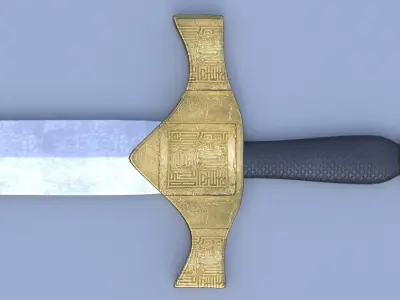 Medieval Sword 2 Low-poly 3D model