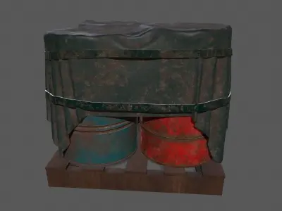 Military Material Low-poly 3D model order