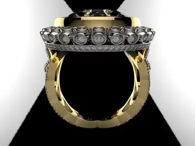 BIG DIAMOND ROYALTY RING 3D print model