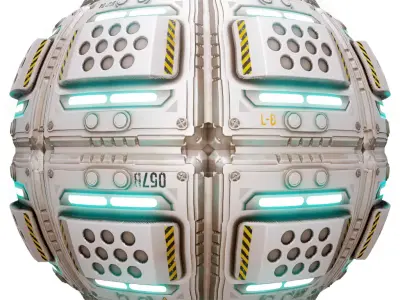 PBR Seamless Sci-Fi Texture 38 Low-poly 3D model