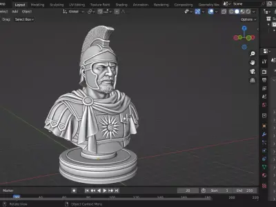 Macedonian Phalangite Soldier Pawn Chess Piece 3D print model