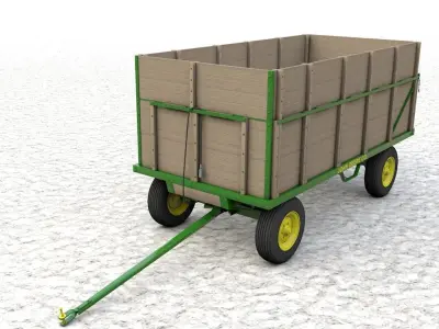 John Deere 1065 Wagon  1966 3D model