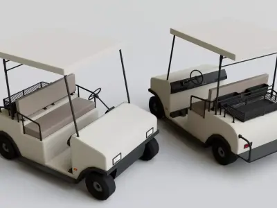 Golf Props Collection Low-poly 3D model