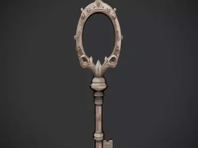 ornate antique key 3D model