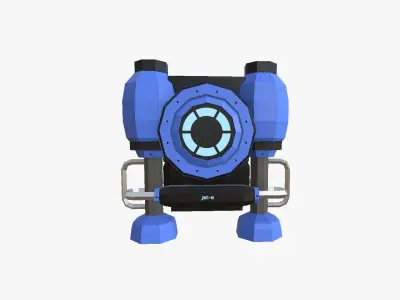 Jetpack Low Poly E03 - SciFi Character Design Low-poly 3D model