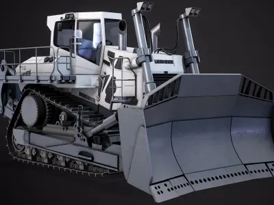 Mining Bulldozer Liebherr PR 776 PBR 3D model