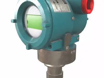 Gauge Pressure Transmitter Low Poly Low-poly 3D model