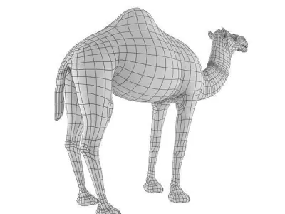Camel Base Mesh Low-poly 3D model