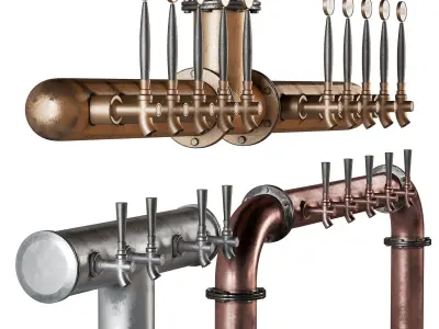 Loft-Style Beer Towers 3D model